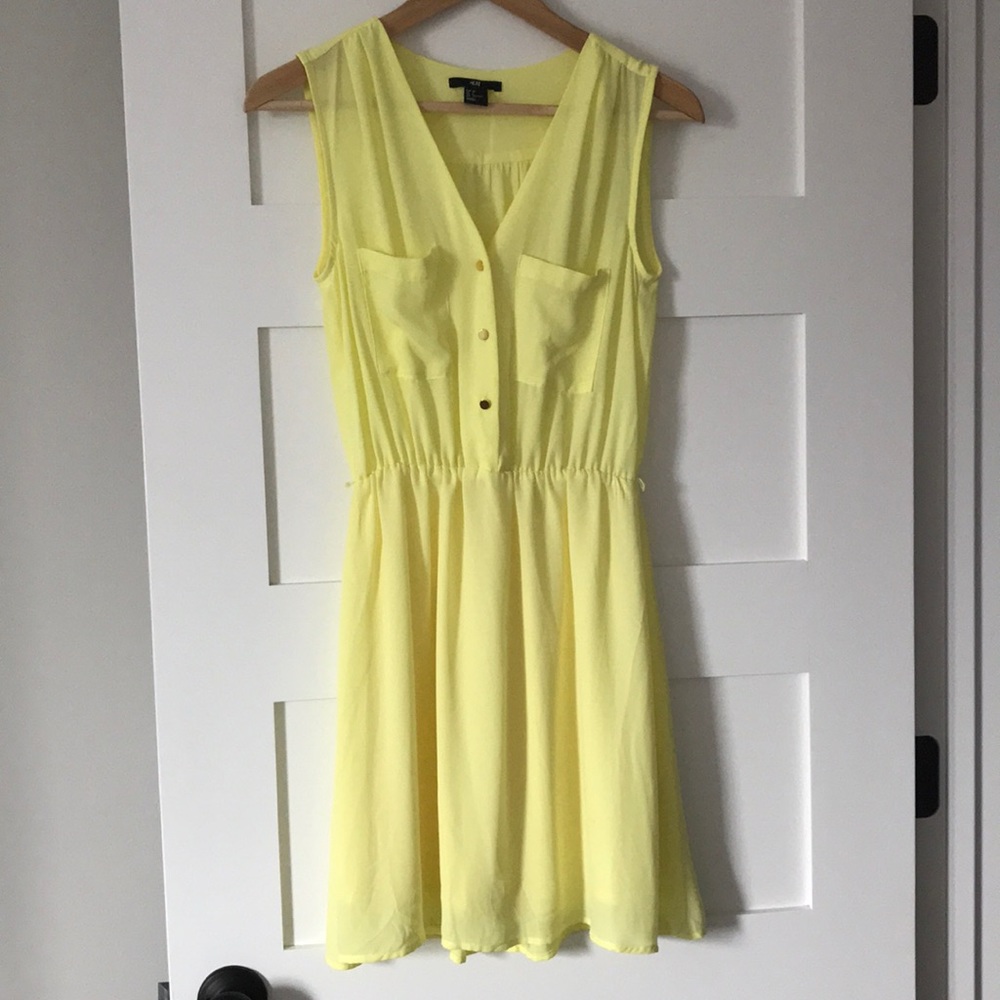 H&M short yellow dress